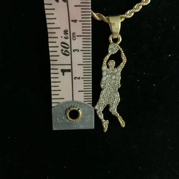 COPY - Pendant Necklace Charm Jump-Man Basketball - Picture 5 of 5